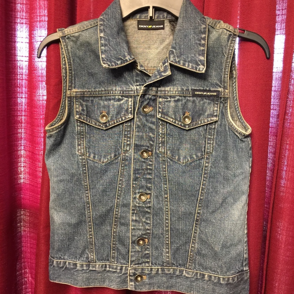 DKNY- Jean‎ Jacket Sleeveless-Size: Small